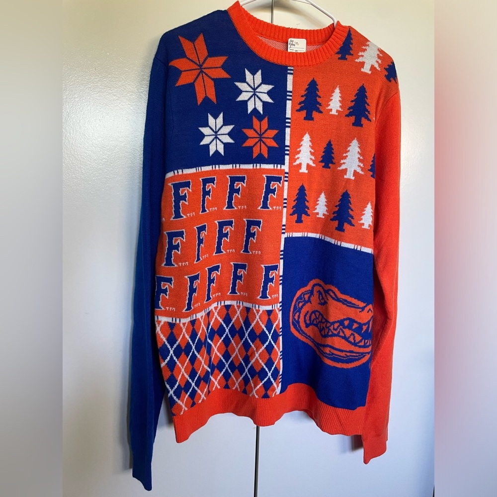 Florida Gators ugly Christmas sweater. Great for football games & the holidays!